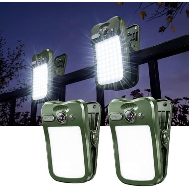 Clip on Luzes Solares Externas , Mini Luz Solar Portátil Para Acampamento , Constante , Modo Sem Detecção De Movimento D
