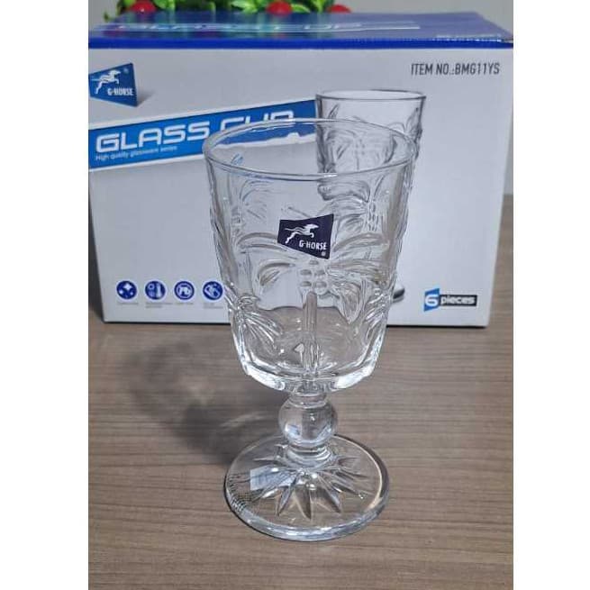 Conjunto 6 Taças de Água de Vidro Palm 310ml G-horse