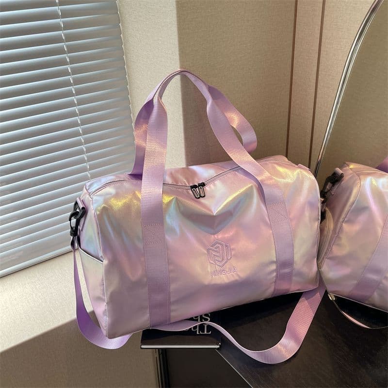 Bolsa de viagem gradiente, separação seca e molhada, grande capacidade, bolsa de natação feminina, academia, treinamento