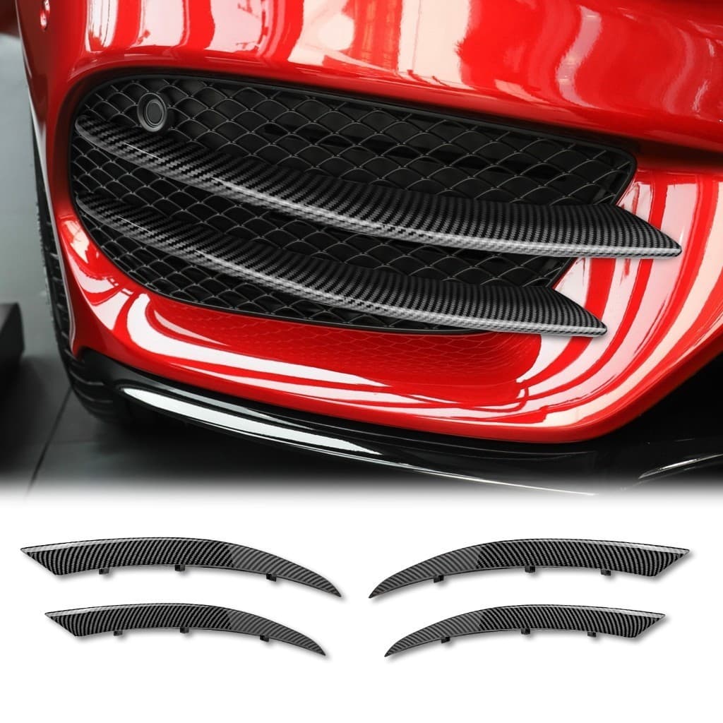 Para Benz Classe C W205 C200L C180 C300 Frente Do Carro Nevoeiro Lâmpada Guarnição Tira Corpo Spoiler Faca De Ar Amortec