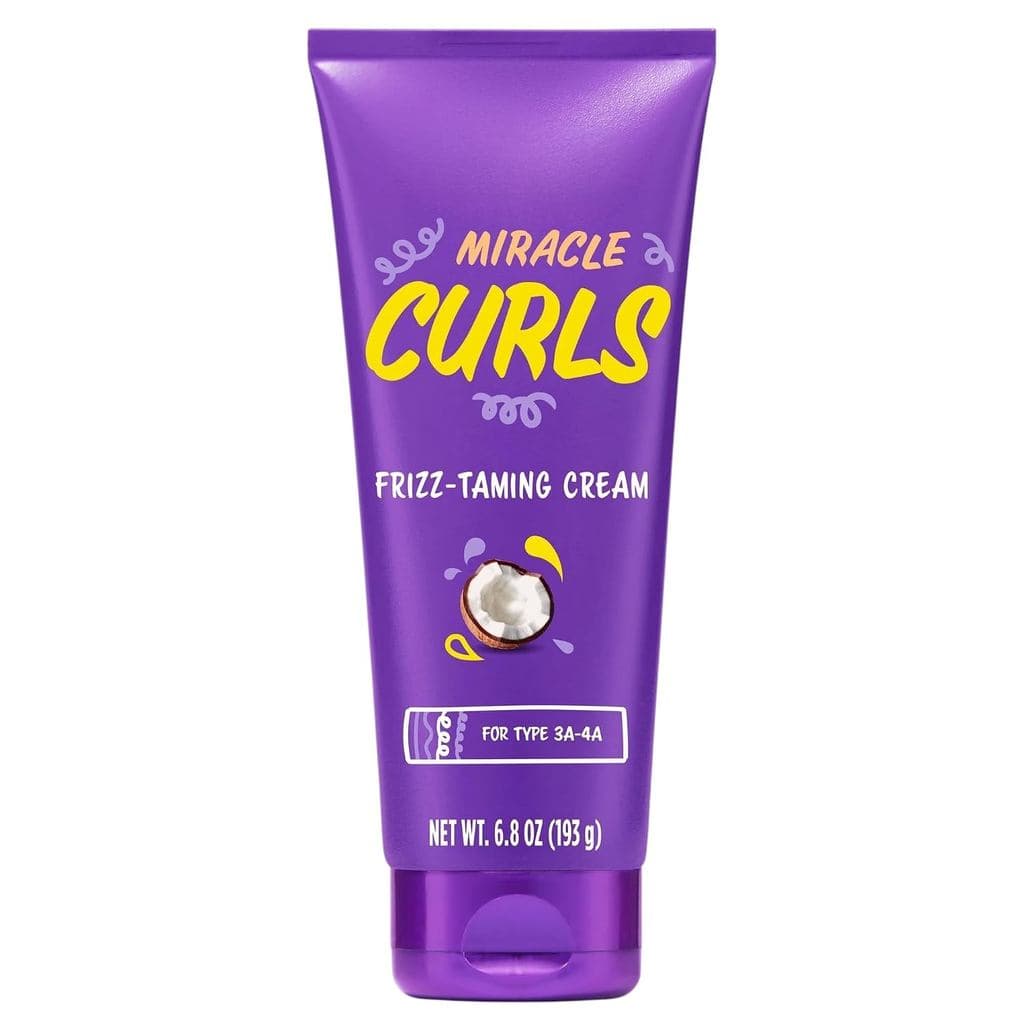 Creme Antifrizz Miracle Curls, 193 g |   Infundido com Coco, Para Cabelos Tipo 3A-4A, Definidor de Cachos, Fórmula Anti-