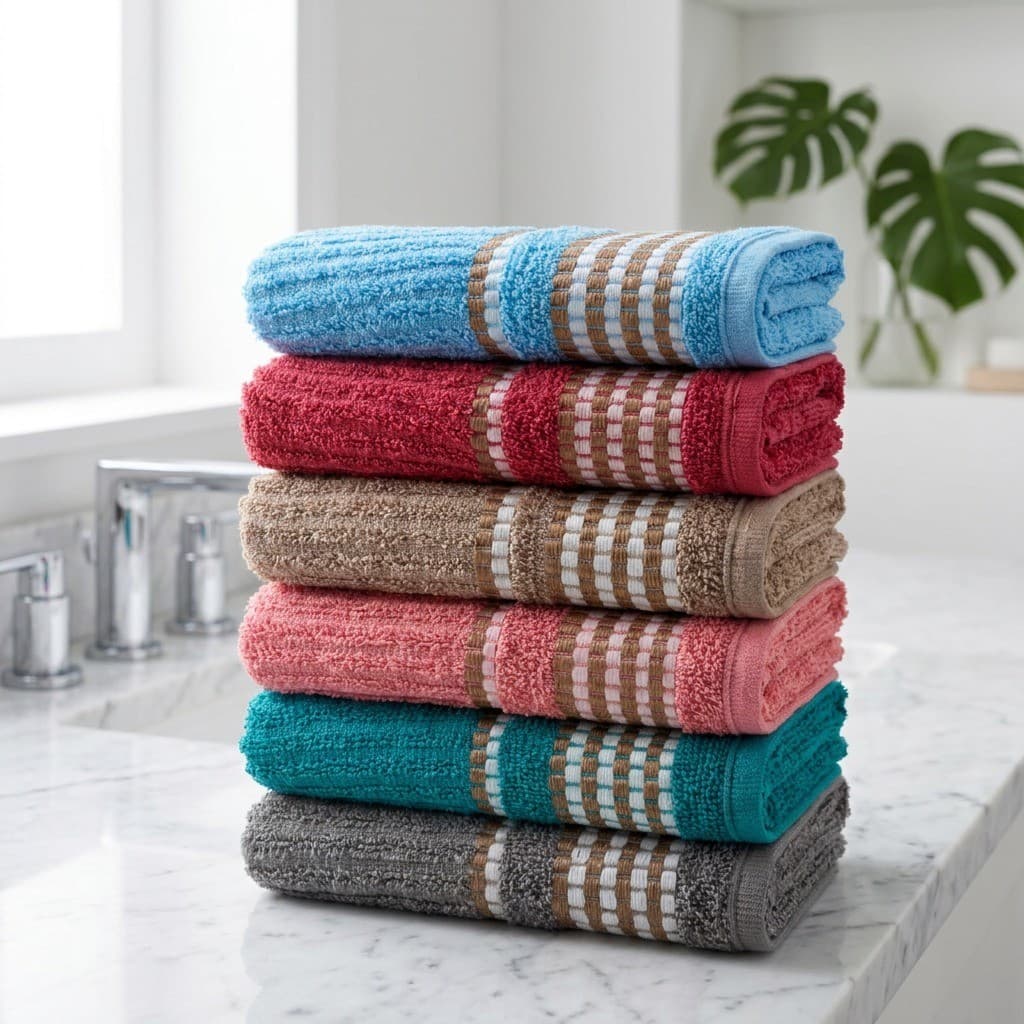 Kit 04 Toalhas Rosto Gigante Canelada Alta Absorção Macia 45x70cm