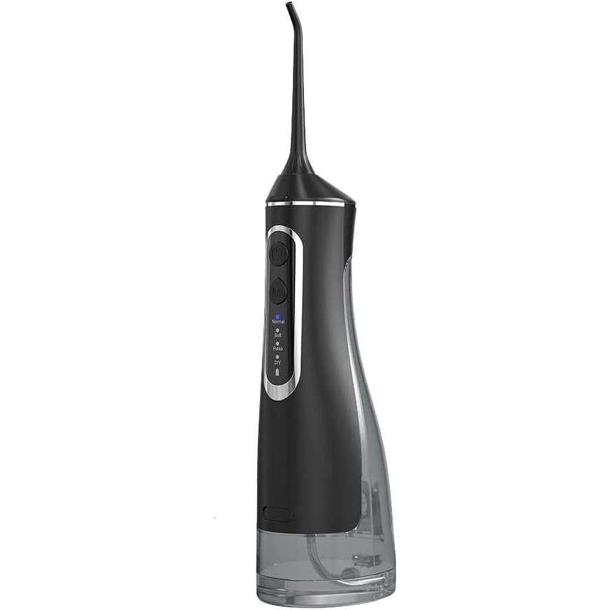 Irrigador Oral Sem Fio para Dentes, 320ml Portátil com Pressão Ajustável, 4 Modos e 4 Pontas de Jato, IPX7 à Prova d'Águ