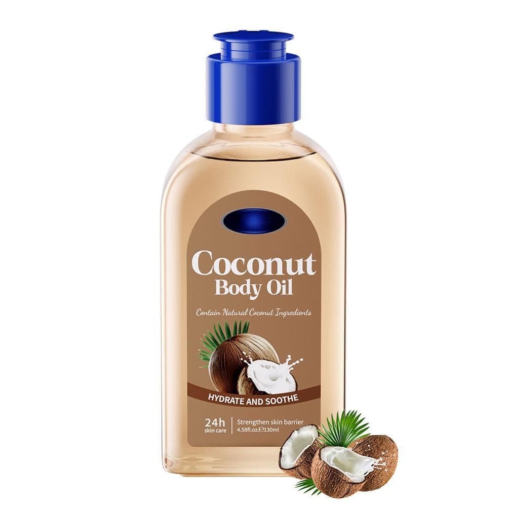 Óleo Corporal de Coco para Hidratação e Nutrição, Tamanho Viagem, Rápida Absorção e Não Oleoso, Com Vitamina E, Hidratan