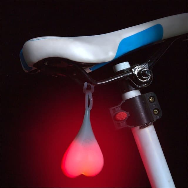 Criativo Silicone à prova dwaterproof água luz da cauda da bicicleta farol traseiro ciclismo luz de advertência em forma