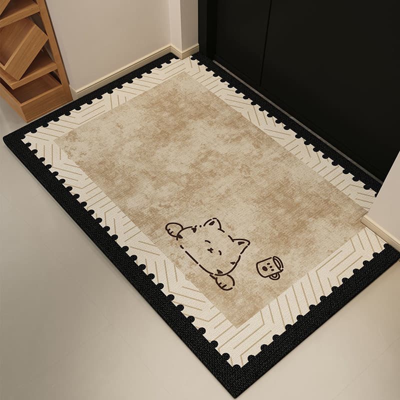 Tapete de porta de entrada de desenho animado de Animal fofo entrada estável antiderrapante absorvente tapete de pé ao a