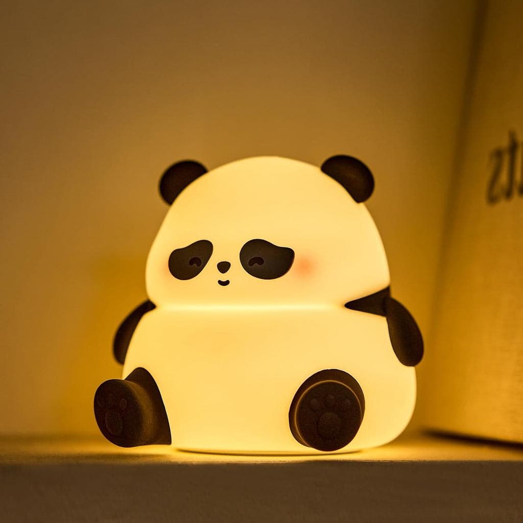 Luminária de Panda Fofa, Luminária Noturna de Panda Macia e Divertida, Luminária de Animais com 3 Níveis de Intensidade