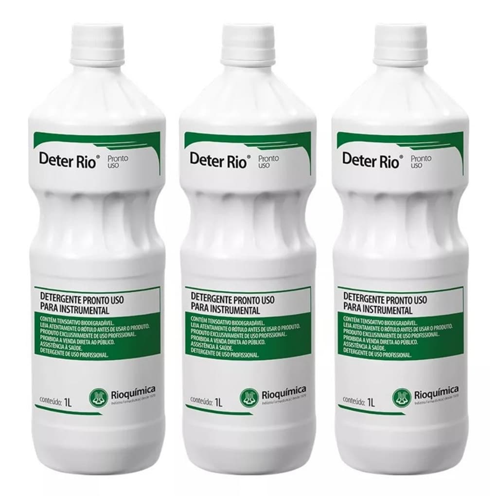 Detergente Deter Rio 1 L Tensoativo P/ Consultorios Kit C/ 3