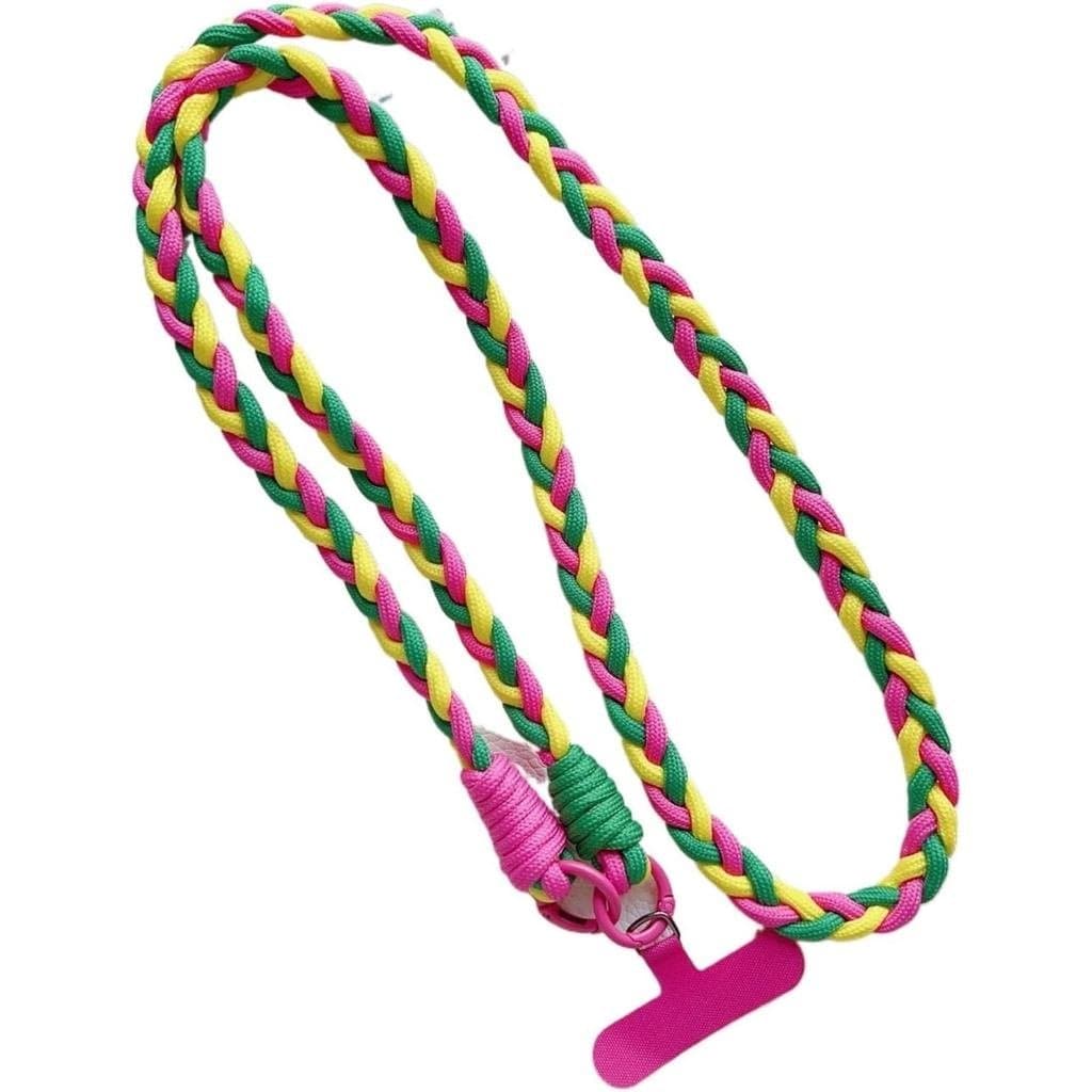 2 Peças de Cordão Trançado DIY para Celular, Corda Longa Transversal, Universal para Viagens e Esportes, Anti-Perda ZQJ5