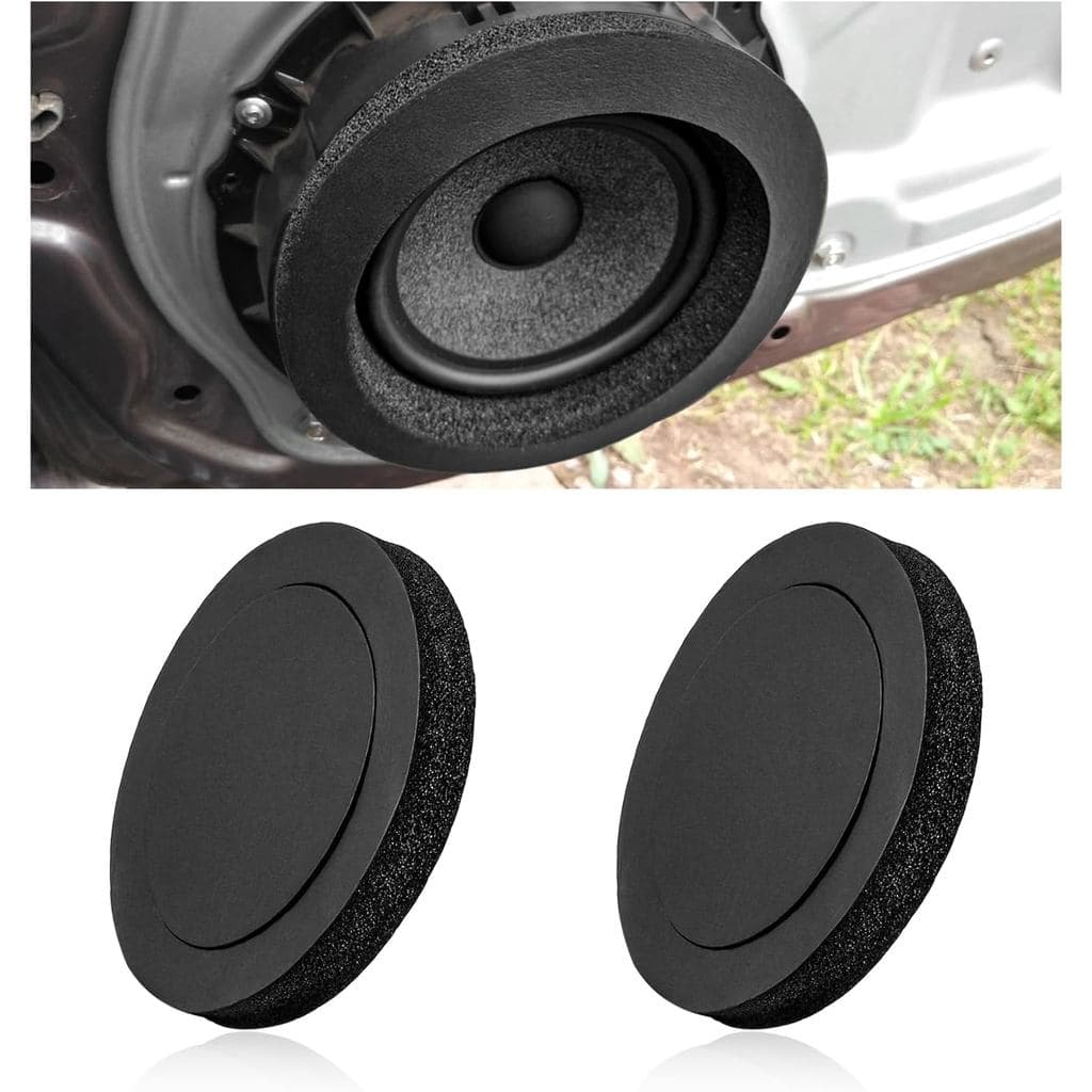 2 Peças de Espuma para Alto-Falantes de Carro de 6,5", Espuma Acústica de Alta Resiliência para Portas de Carro, Anéis R