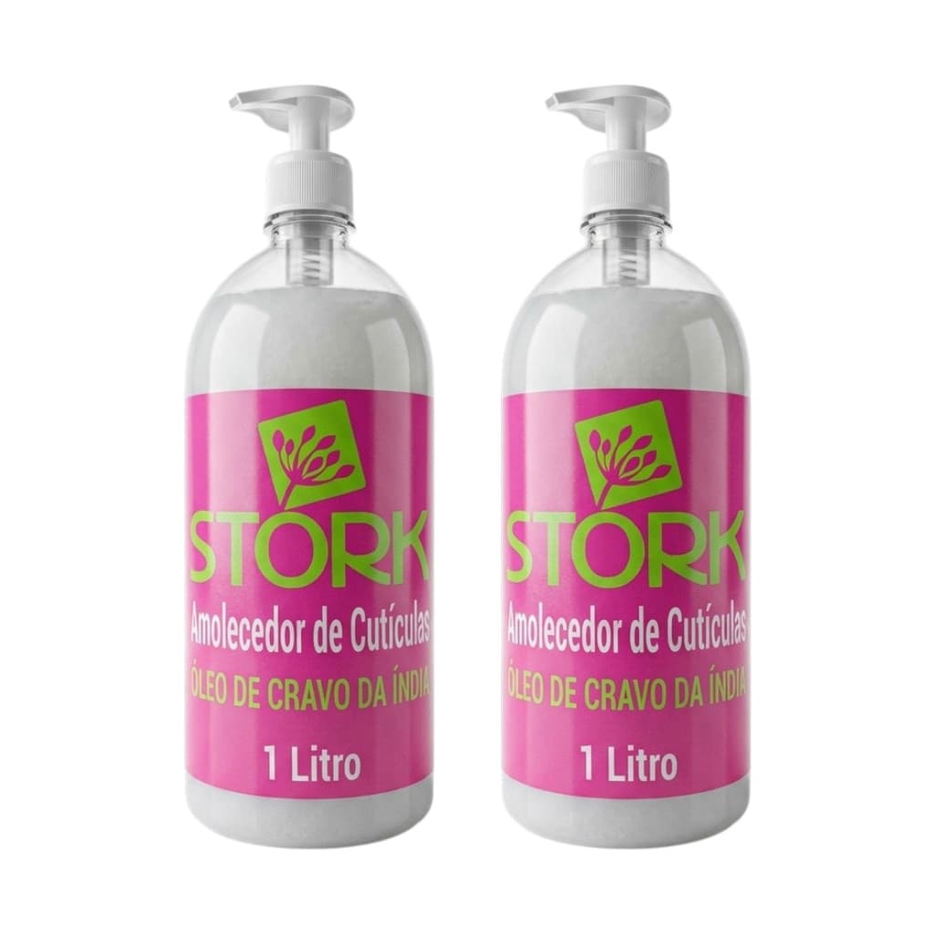 KIT amolecedor de cutícula com óleo cravo da índia 1L Stork (2 unidades)