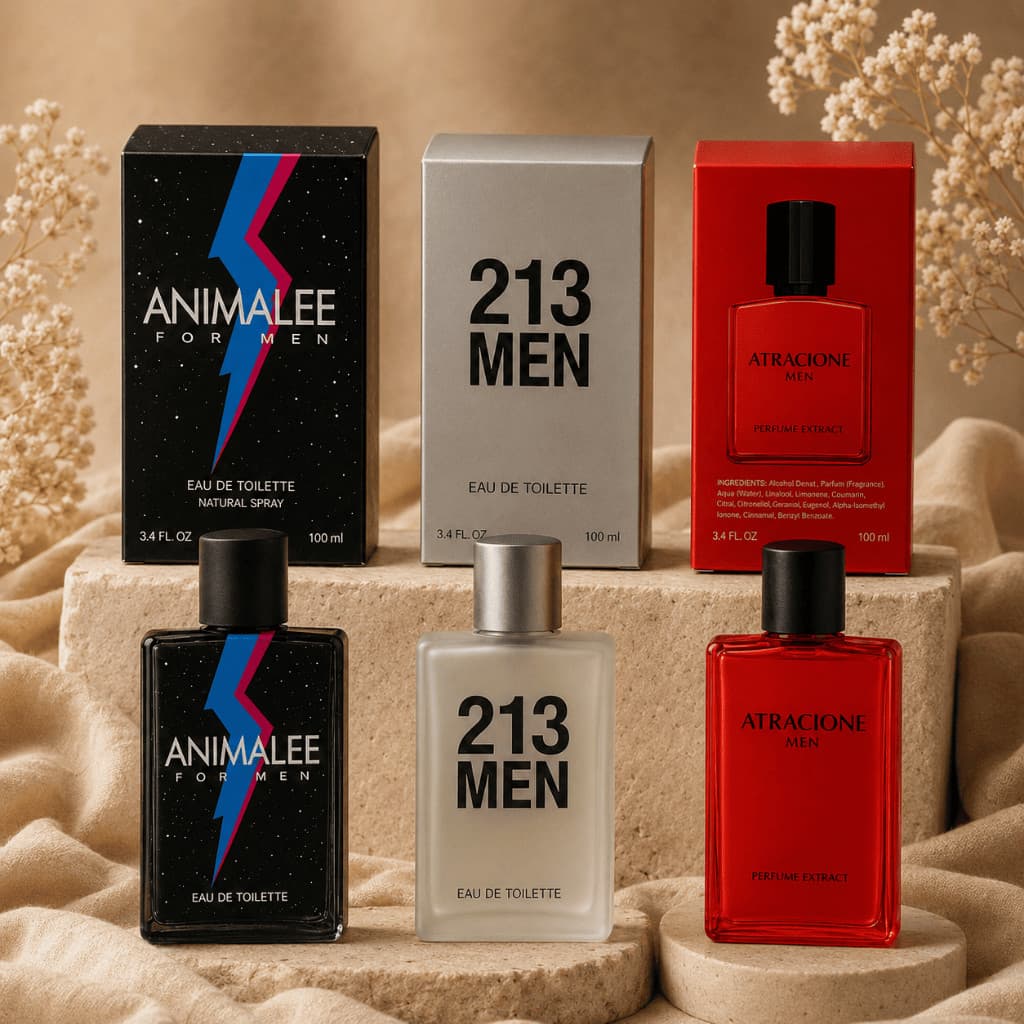 Kit 3 Perfumes Masculinos 100ml Para Presente Dia dos Pais Uso Diário e Especial