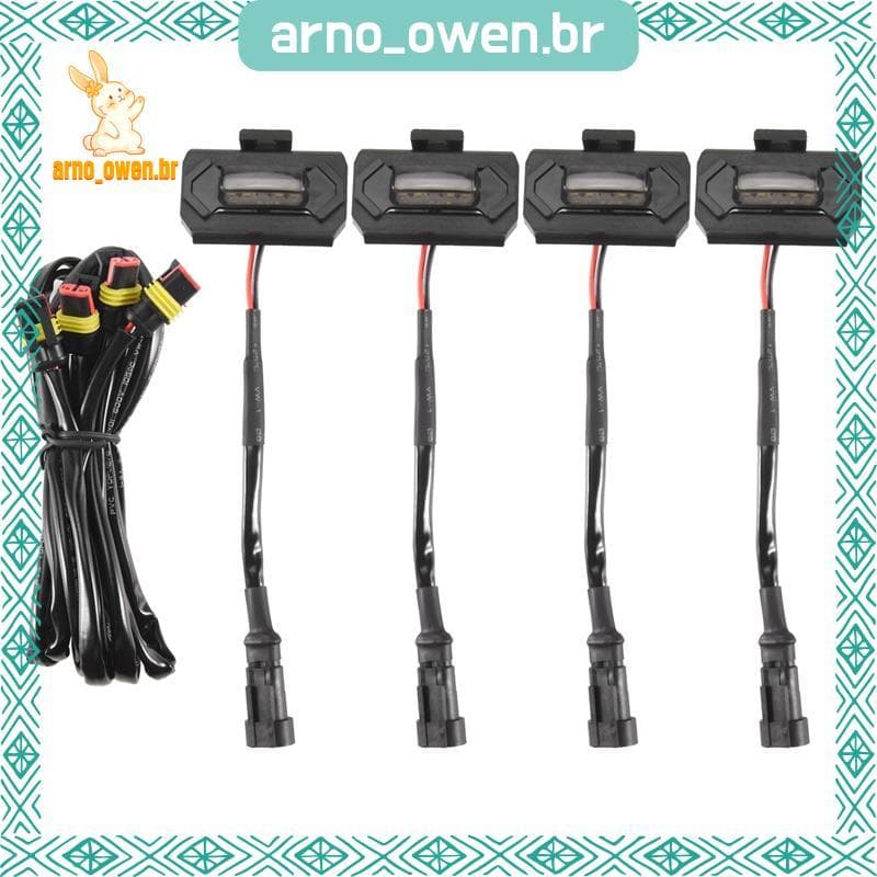 [arno_owen.br] 4 Pcs LED Luzes De Grade Frontal Para Esportes Off Road 2020 2021 Lâmpada De Grelha Externa