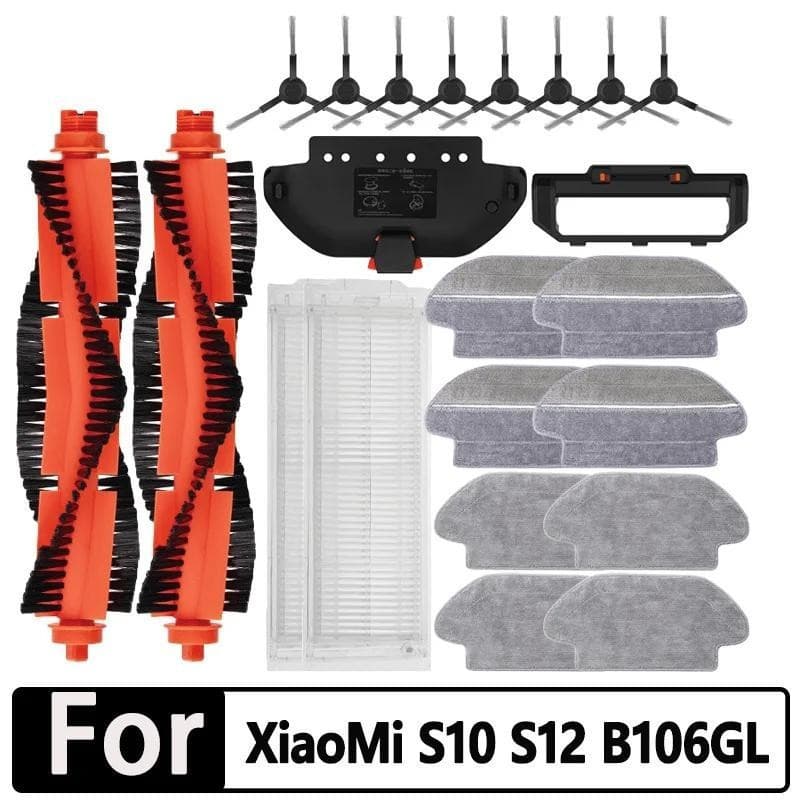 Xiaomi Robot Vácuo S10 S12 B106GL/Mop 2S XMSTJQR2S Peças De Reposição Acessórios Pano Filtro De Escova Lateral Principal
