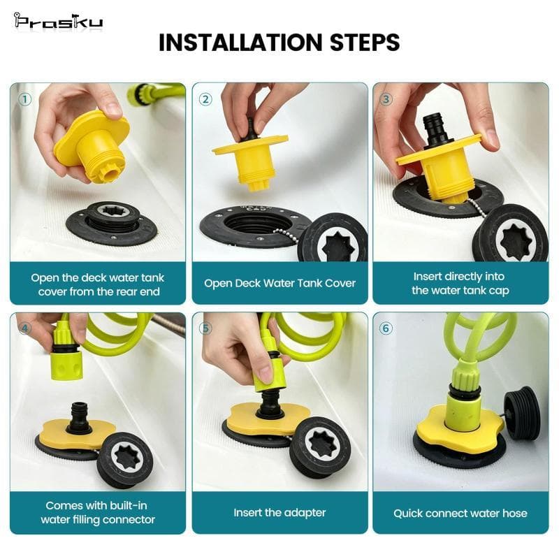 [stdzsw] Adaptador De Enchimento De Água De Conexão Rápida Conector De Preenchimento De Deck PP Substituição Compacta Ma