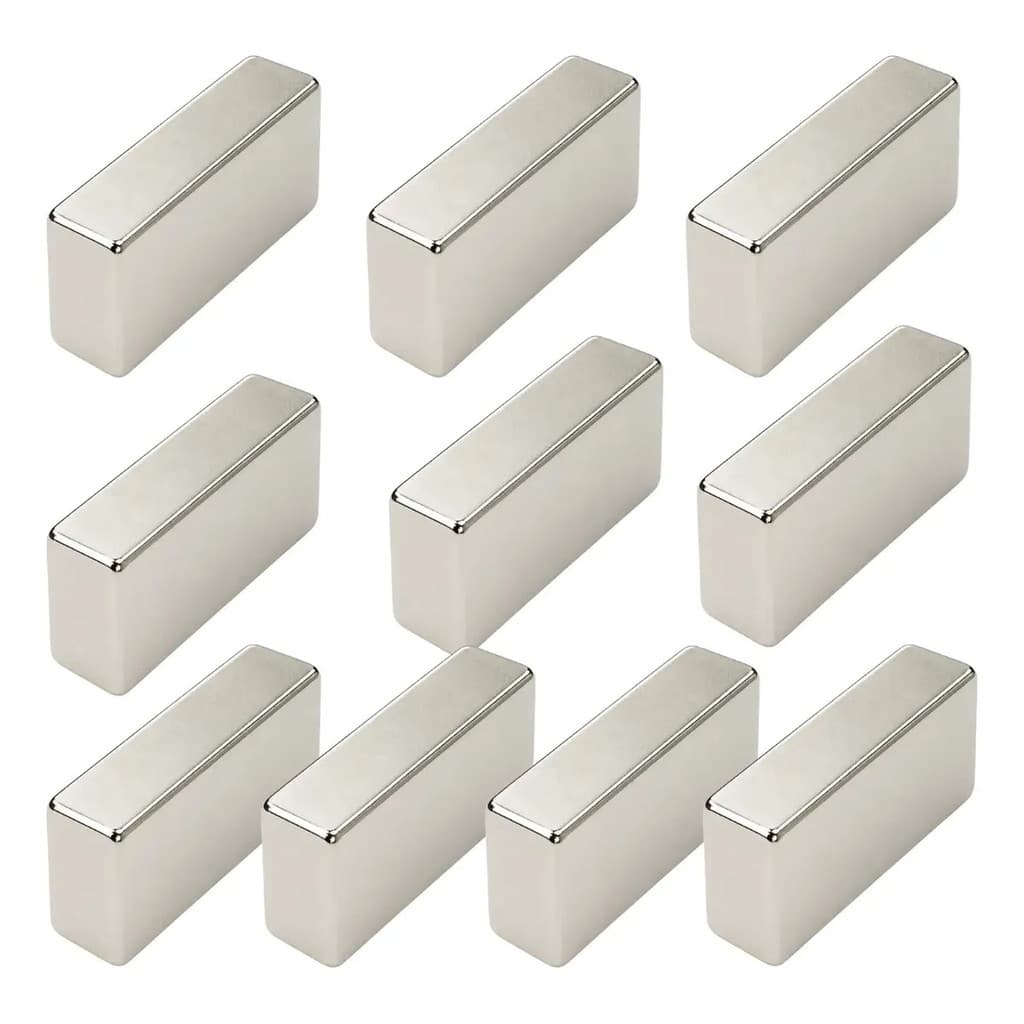 10 Unidades Ímã Neodímio 20x10x5mm N42 Bloco Força