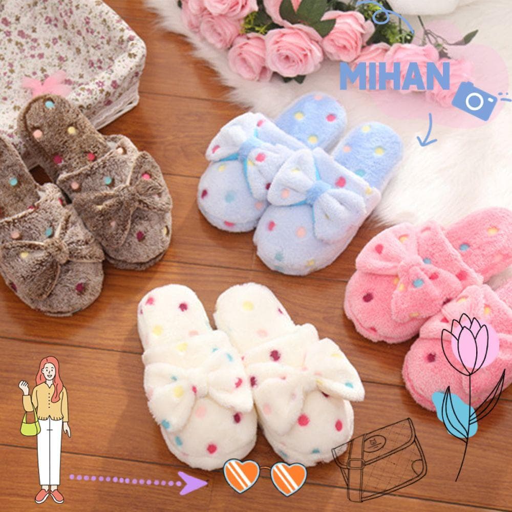 MH-BEAUTY Chinelos Quentes Antiderrapantes Bonitos Interiores