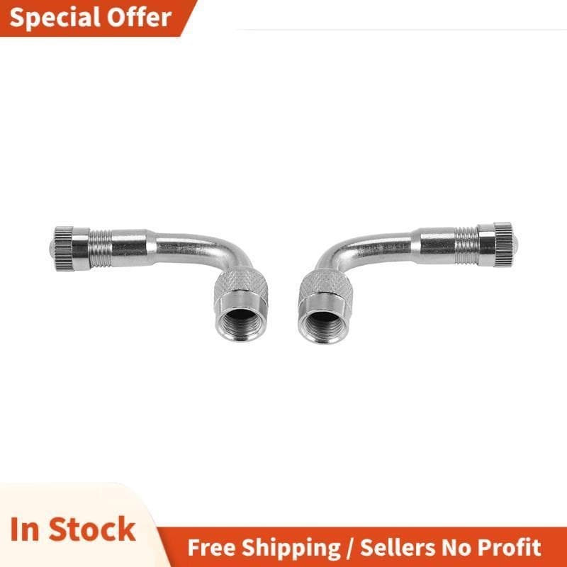 2 Adaptador De Extensão De Válvula De Pneu Motocicleta Extensor De Haste De Carro Ângulo De 90 Graus
