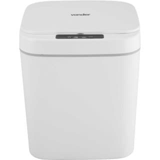 Lixeira Retangular 12 Litros Branca com Sensor Automático Vonder Tampa Sem Toque Cozinha Banheiro