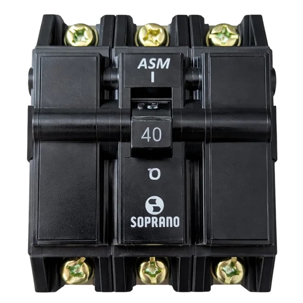Disjuntor Trifásico Nema Preto Tripolar 3X40 Soprano