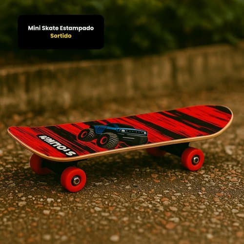 Skate Infantil Estampado Rodas Silenciosas Design Moderno Duravel Confortavel