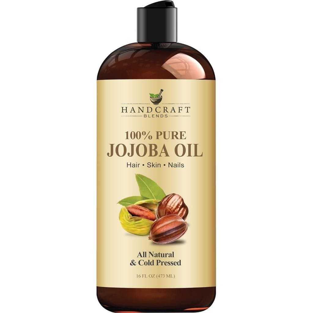 HandcraftBlendsÓleoDeJojoba16FlOz | Prensado a Frio | 100% Puro e | Óleo Carreador de Qualidade Premium | Cabelo | | Cor