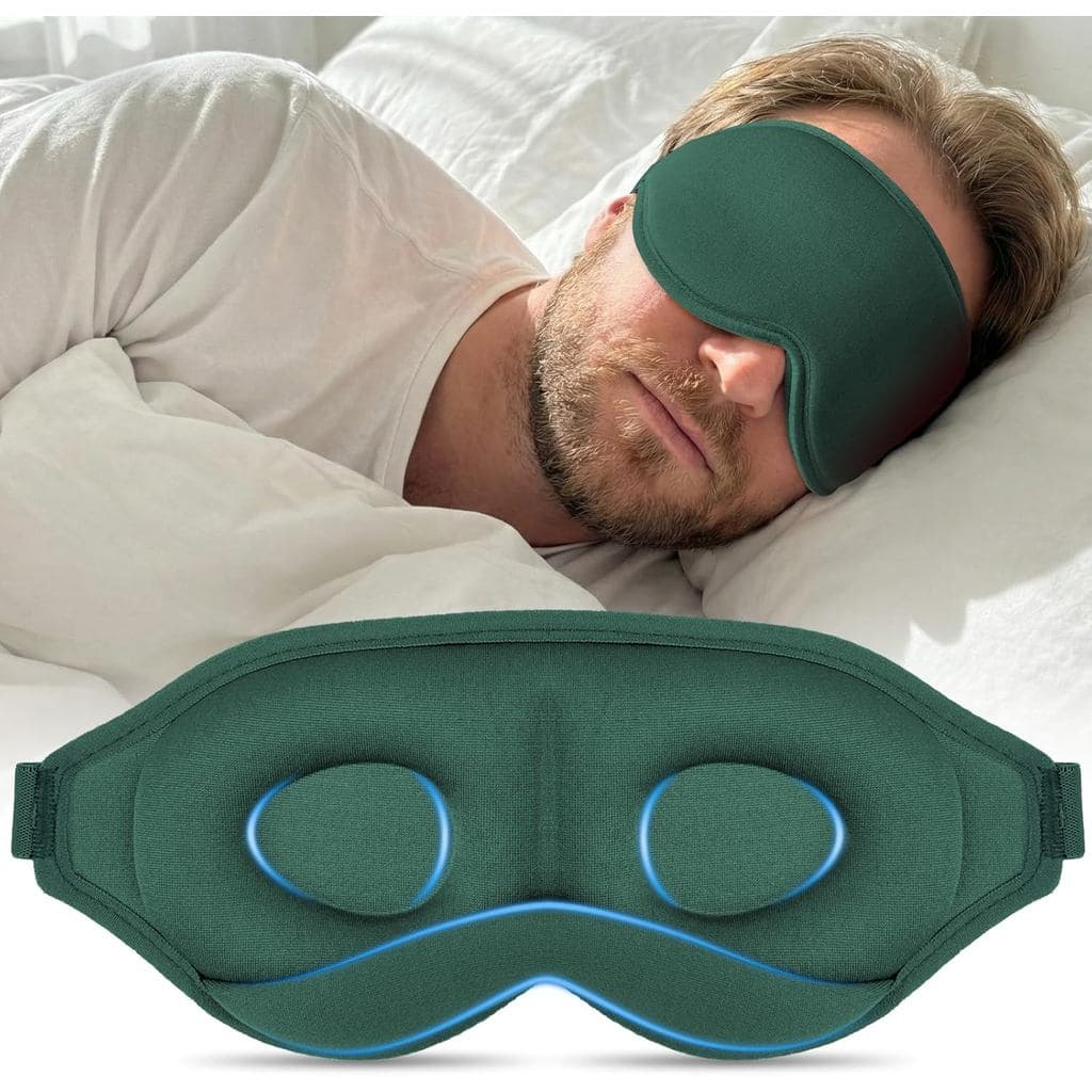 Máscara de Dormir para Quem Dorme de Lado, Máscara Ocular 3D Contornada com Almofada Espessa para o Nariz para Bloqueio