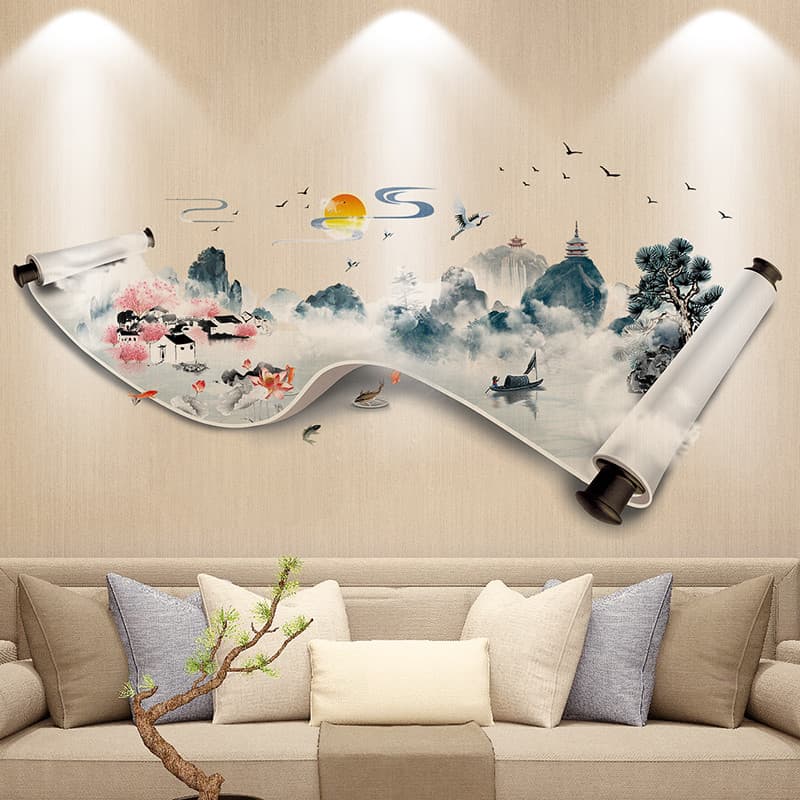 3d tridimensional sala de estar TV fundo da parede decoração pintura adesivos de parede adesivos de parede papel de pare