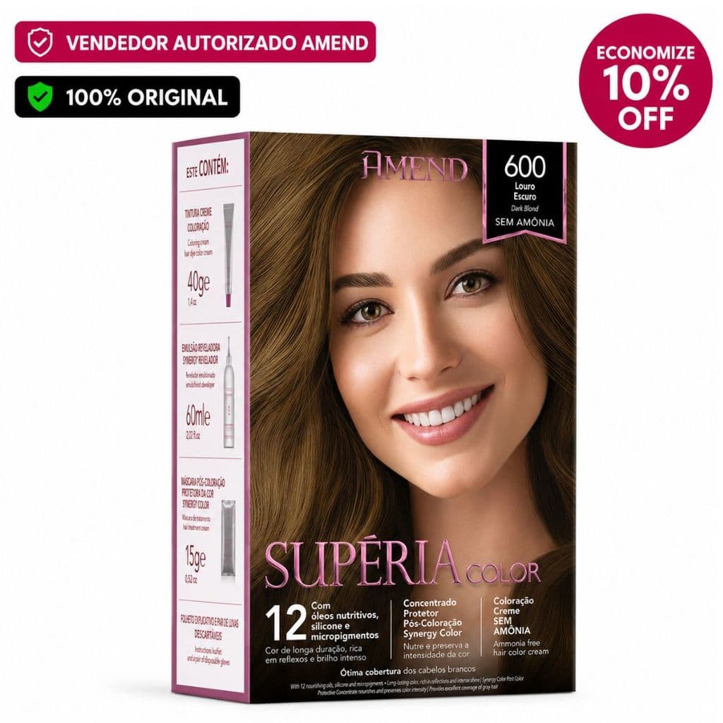 Tonalizante Amend Supéria Color 600 Louro Escuro