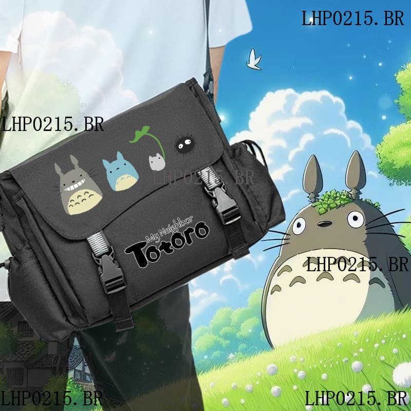 Meu vizinho Totoro Hayao Miyazaki mochila das mulheres dos homens do ensino médio estudantes da escola primária mochila