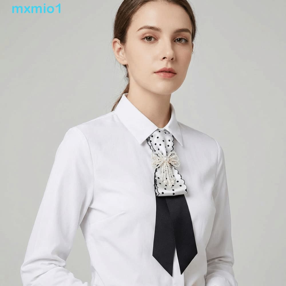 MXMIO1 Gravata Longa , Gargantilha Geométrica , Borboleta , Colar Preto Retrô JK Pré-Amarrada , Decoração Uniforme