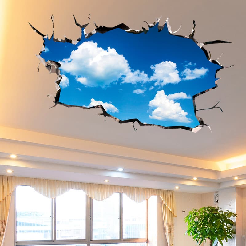 3d tridimensional adesivos de parede adesivos interior telhado teto decoração papel de parede auto-adesivo capa superior