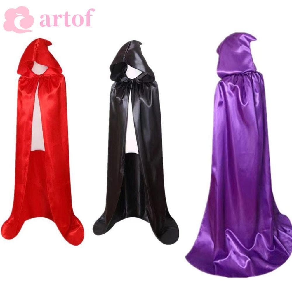 ARTOF Capa De Halloween , Esfregão De Cor Sólida , Manto Ceifador , Fantasia Clássica De Festival , Cosplay