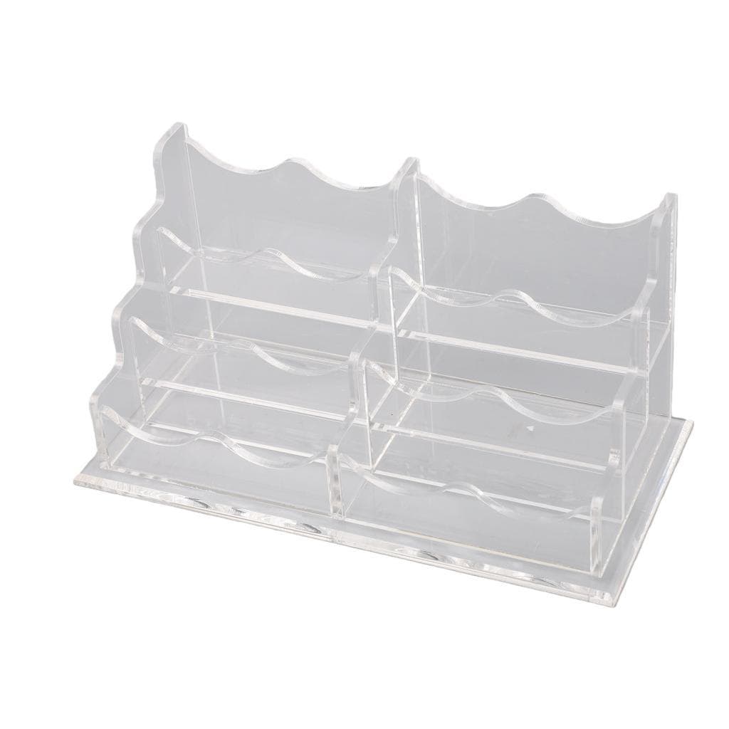 Suporte Para Cartão De Visita , Acrílico Transparente , Vários Compartimentos , De Exibição De Nome De Mesa , Base Gross
