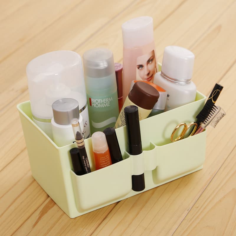 Caixa de armazenamento de cosméticos lavável Caixa de cosméticos Caixa de armazenamento de mesa Caixa de armazenamento d