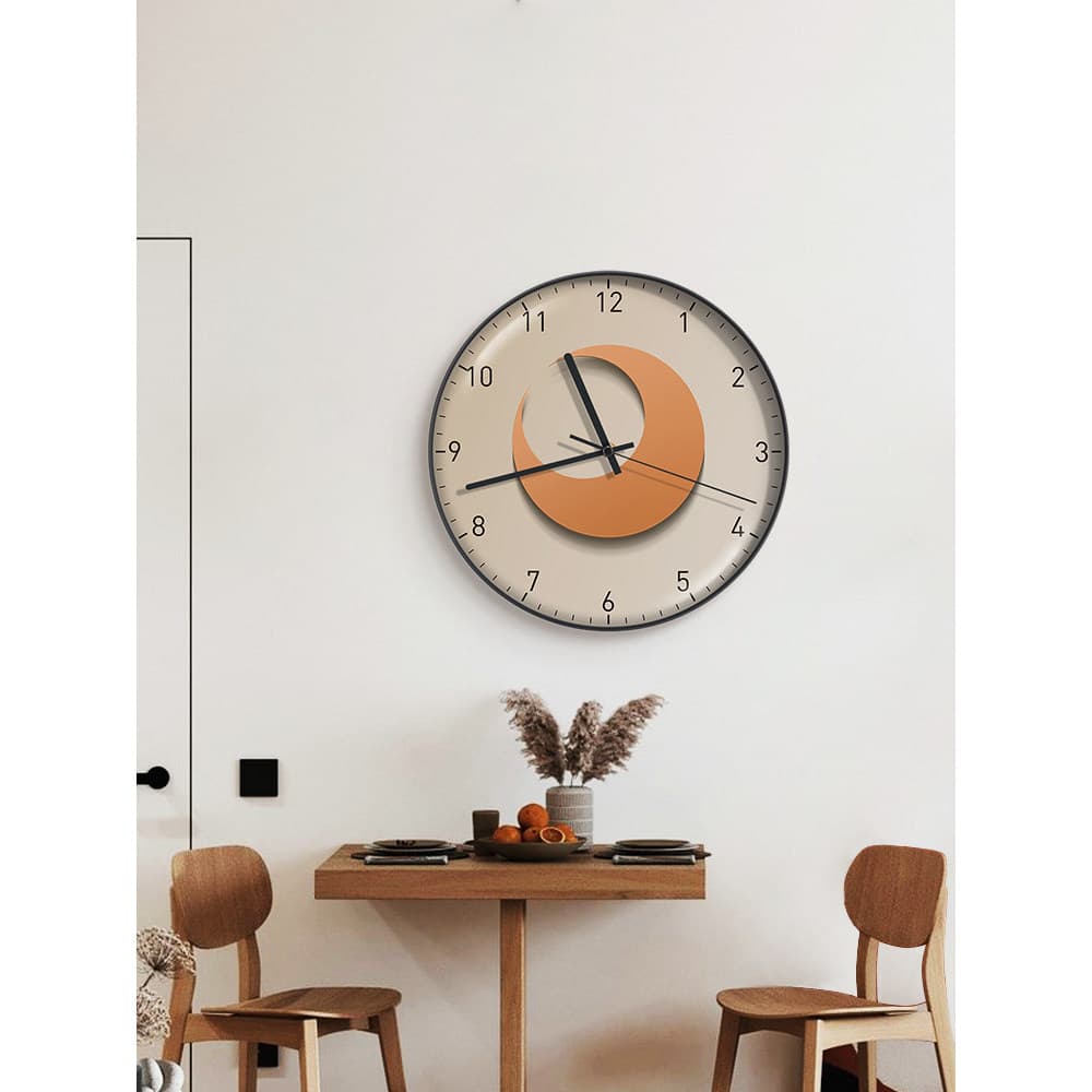 Luz italiana de luxo sala jantar sala jantar moda relógio moderno sala estar mudo relógio parede minimalista quarto cria