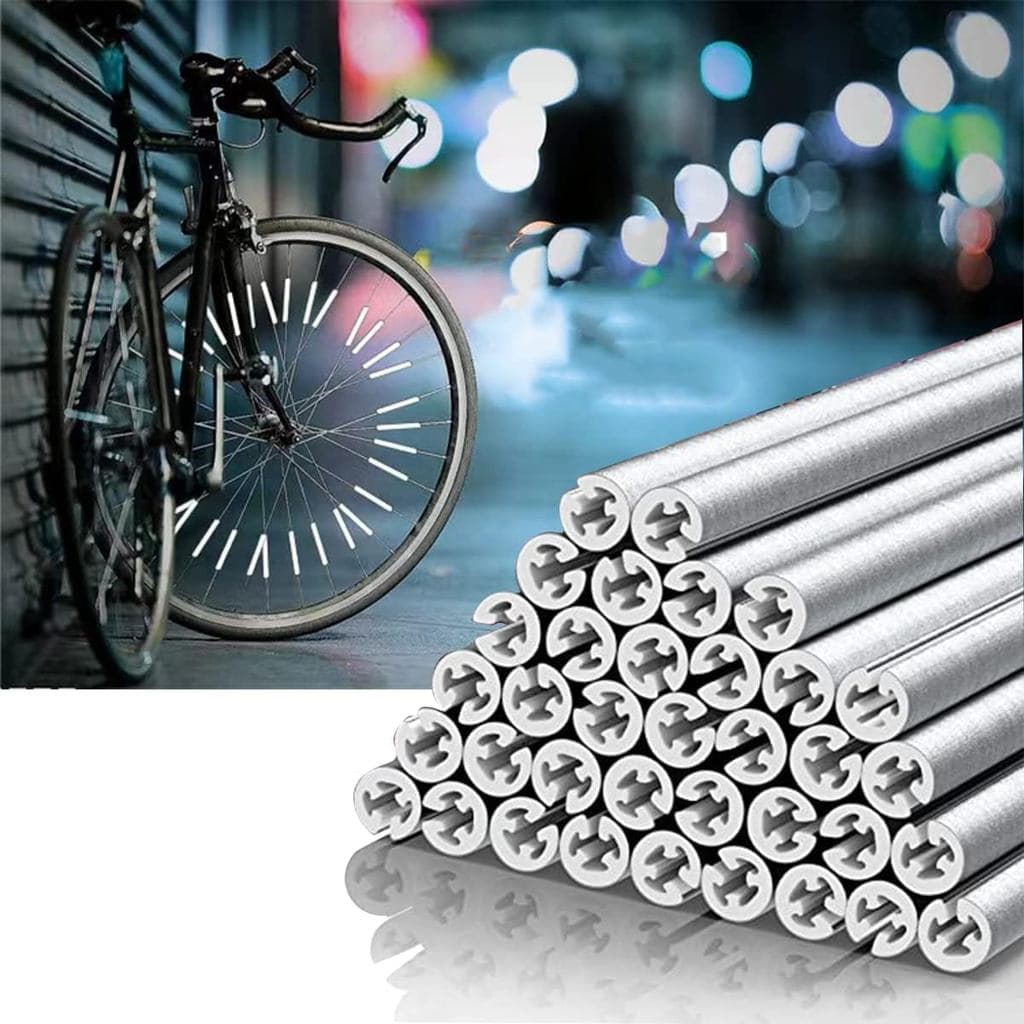 36 Peças de Refletores para Raios de Bicicleta, 360 °   Refletores de Raio de Bicicleta para Visibilidade, Tubo Refletor