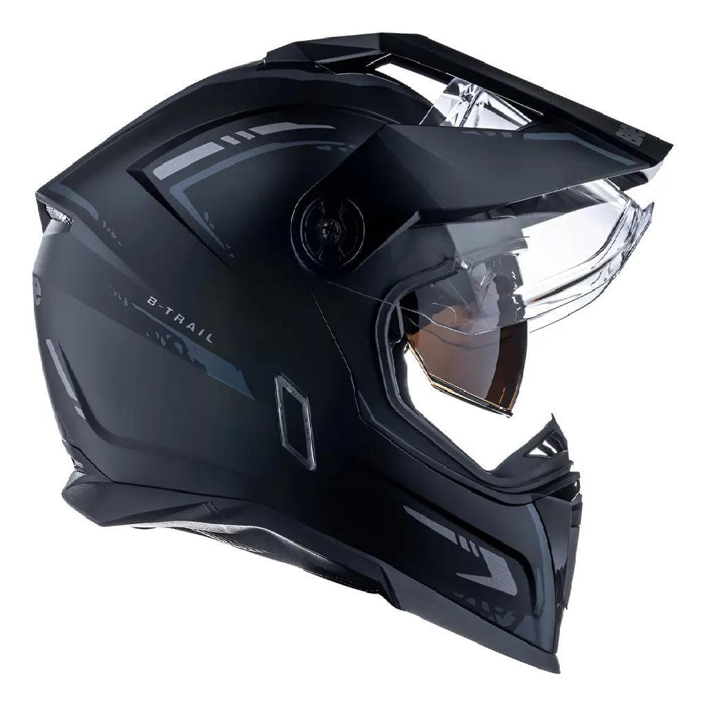 Capacete B-trail Authentic Preto Com Grafite Fosco