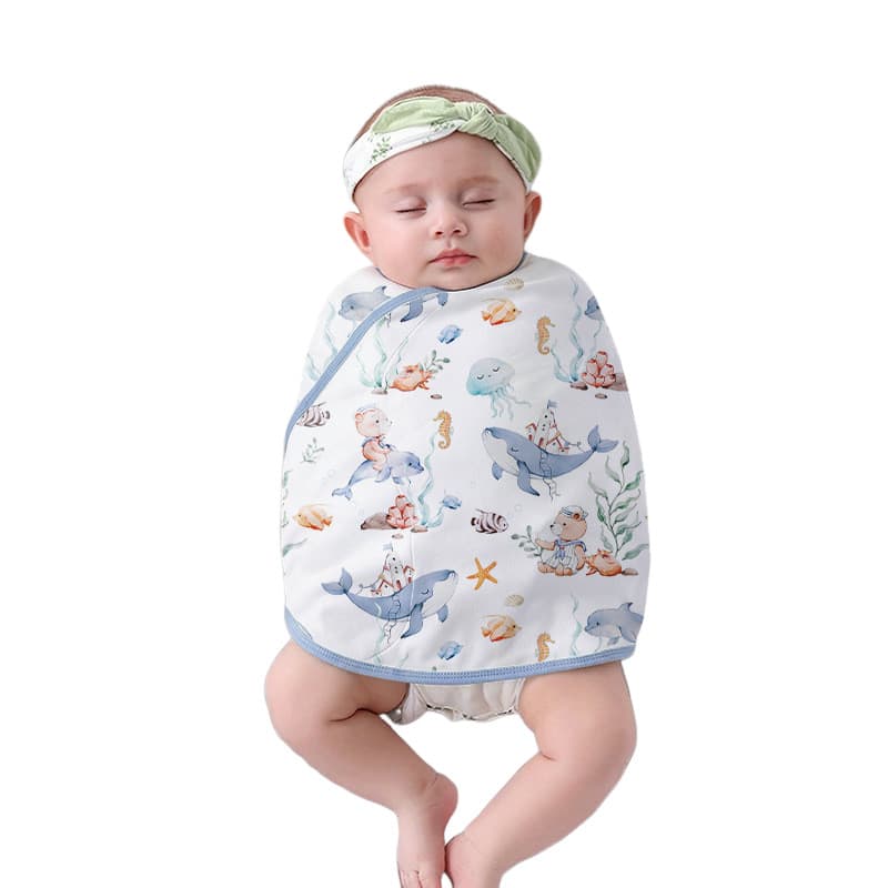 Algodão Bebê Swaddle Cobertor Anti-Choque Saco De Dormir Verão Colcha Fina Para Recém-Nascido Swaddling Envoltório