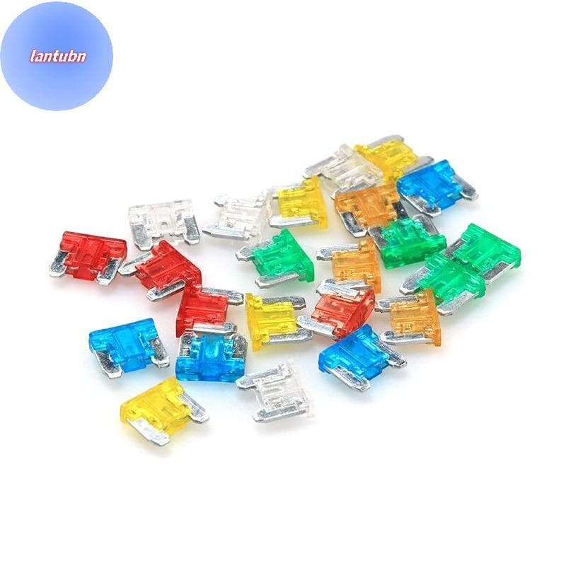 LANTUBN 24pcs Auto Car Tru Motocicleta Fusíveis 5A 10A 15A 20A Tamanhos Mistos Kit De Baixo Perfil Micro Mini Fusível BR