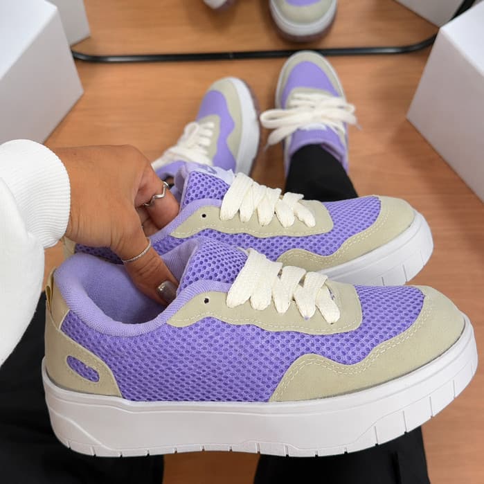 Tênis Casual Vision Masculino e Feminino Branco sola alta Unisex