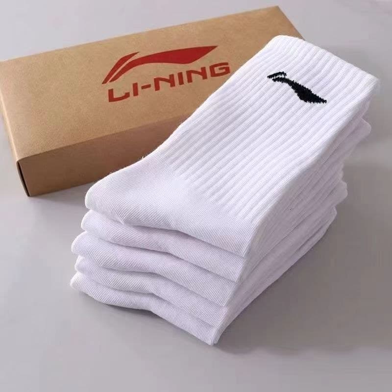 [5 pares de meias] Primavera All-Match moda meias esportivas ao ar livre basquete longo tubo passeio combinando