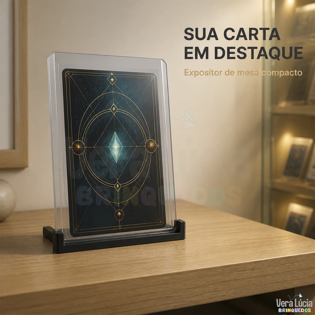 Base Suporte Para Cartas TCG Com Toploader 3x4 Colecionaveis Decoração Quarto Geek Desenho