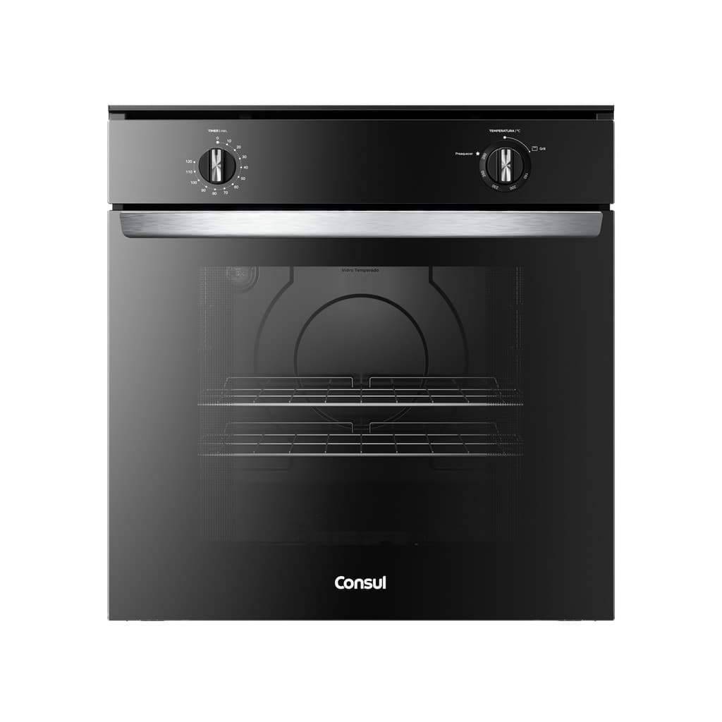 Forno de Embutir a Gás 78 Litros Preto com Grill - COA84CE