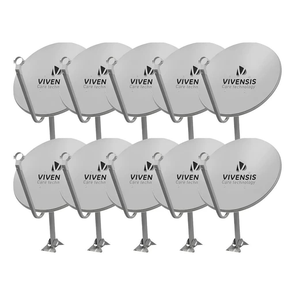 Kit 10 Antena Vivensis Parabolica Digital 60cm Ku