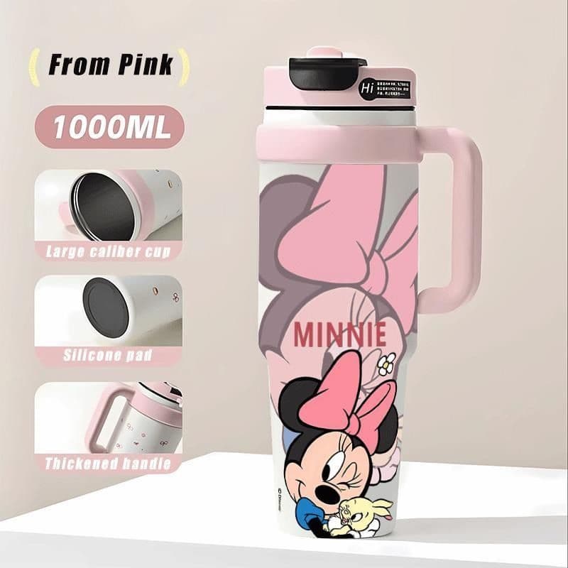 Minnie Mickey bonito dopamina copo térmico Icemaster palha de alto valor grande Mac armazenamento frio grande capacidade