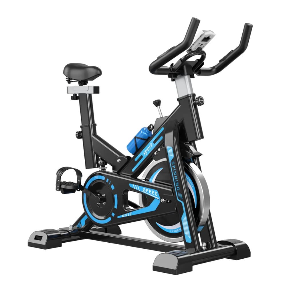Bicicleta Ergométrica Spinning transmissão Magnética 8kg cor azul