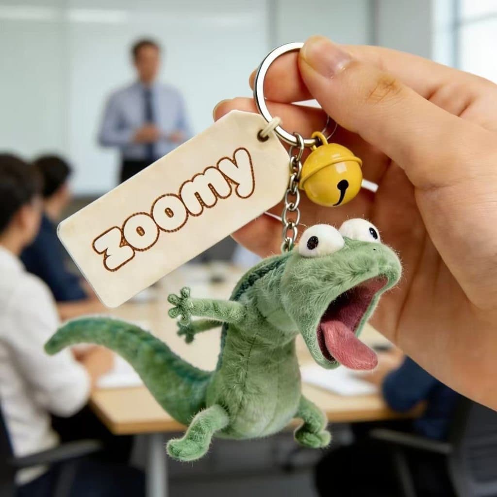 Pequeno e interessante lagarto verde menta, brinquedo de pelúcia super fofo e divertido, macio e tridimensional, adequad