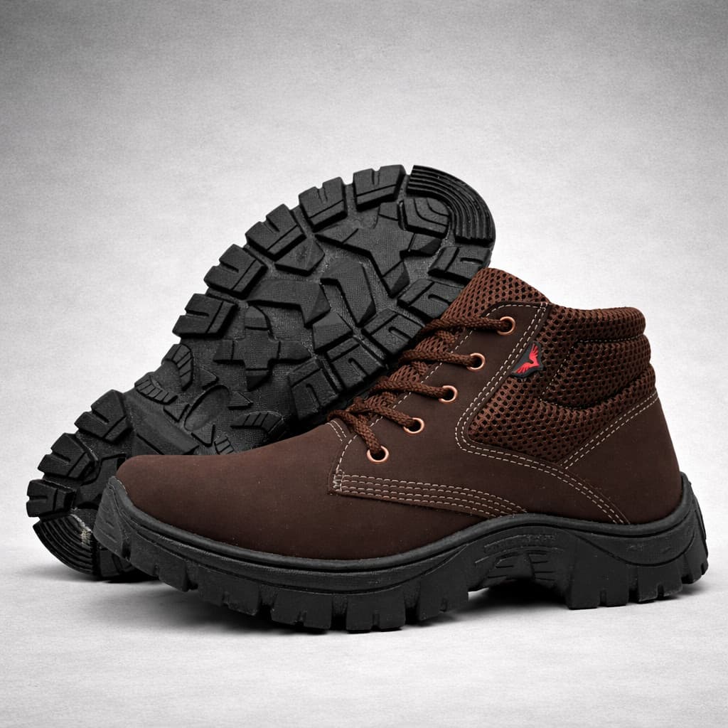 Bota Coturno Masculina Casual Trabalho Resistente Confortavel Macio Seguro Super Resistente Com Solado Antiderrapante