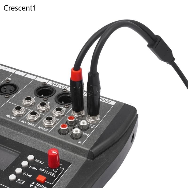 Crescent1 Banhado A Ouro 6 35 Mm 1 4 Polegadas TRS Para Dois Cabos Mono Transferência Som Clara